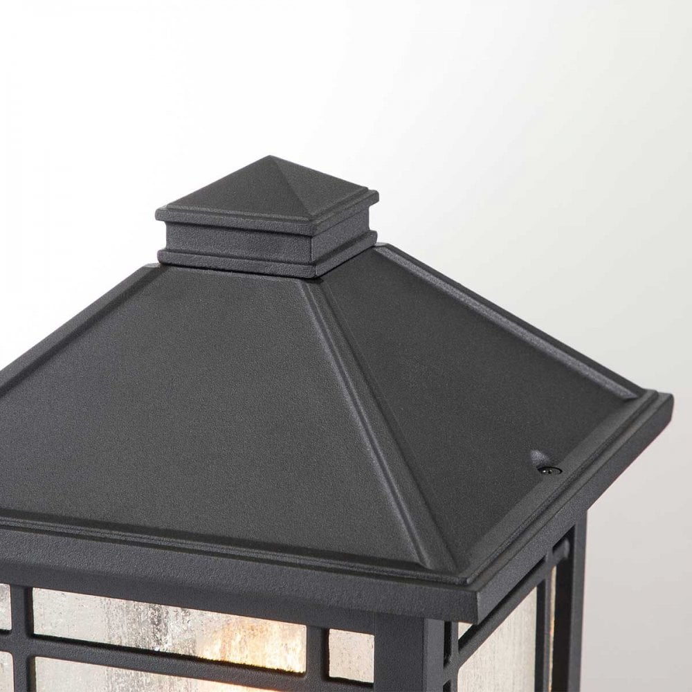 QZ-CEDAR-POINT3-M-BK Cedar Point 1 Light Pedestal Black