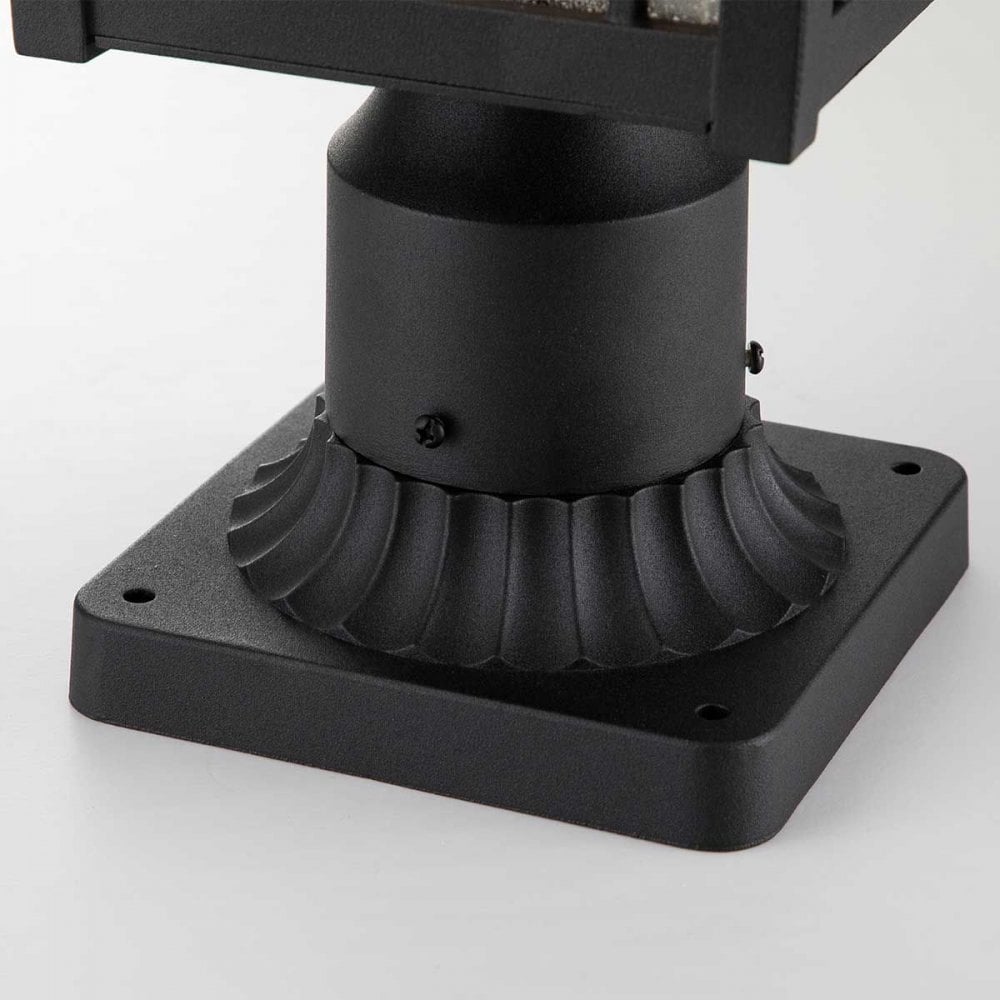 QZ-CEDAR-POINT3-M-BK Cedar Point 1 Light Pedestal Black