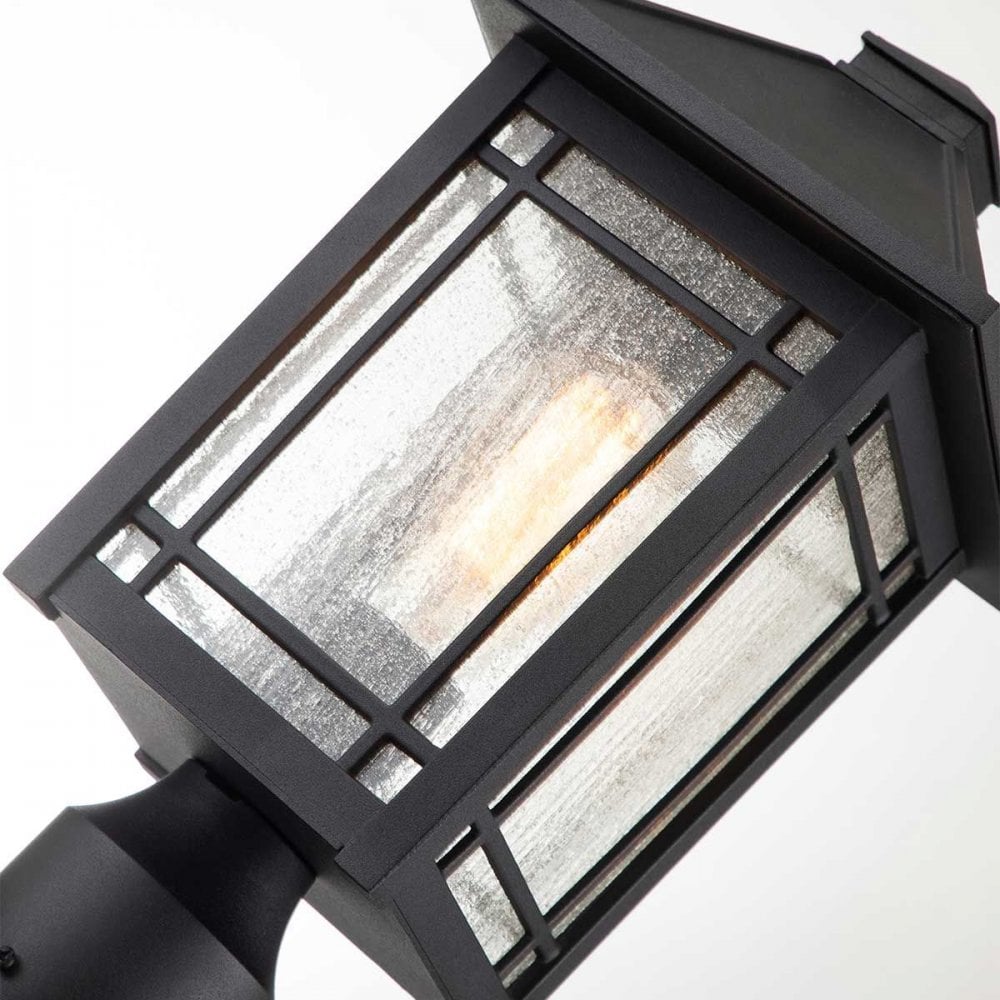 QZ-CEDAR-POINT3-M-BK Cedar Point 1 Light Pedestal Black