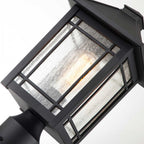 QZ-CEDAR-POINT3-M-BK Cedar Point 1 Light Pedestal Black