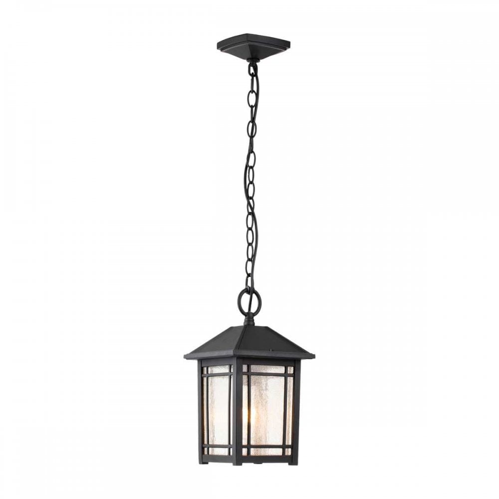 QZ-CEDAR-POINT8-M-BK Cedar Point 1 Light Chain Lantern Black