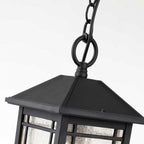 QZ-CEDAR-POINT8-M-BK Cedar Point 1 Light Chain Lantern Black