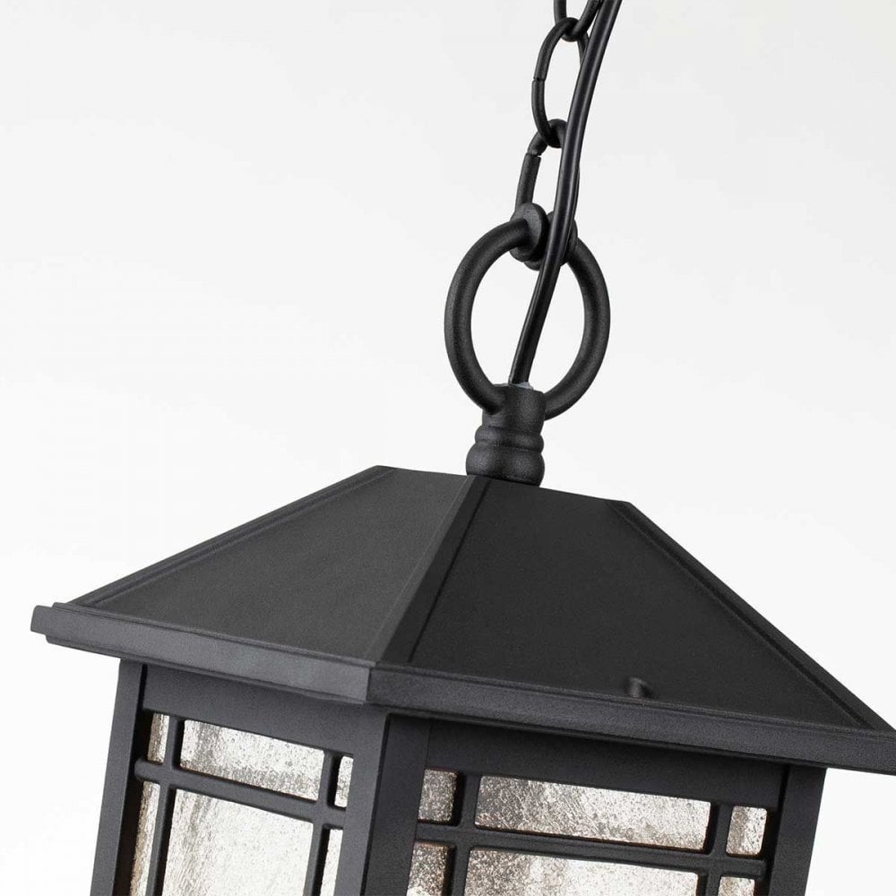 QZ-CEDAR-POINT8-M-BK Cedar Point 1 Light Chain Lantern Black