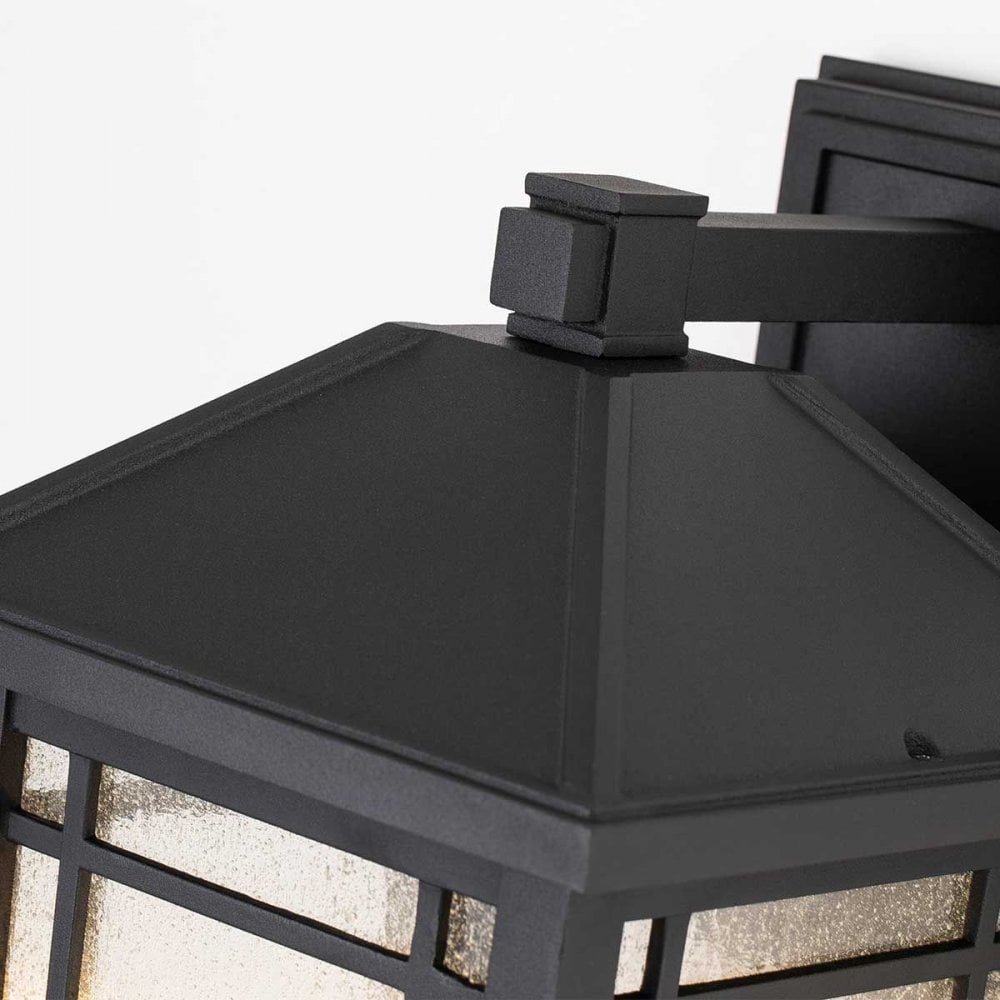 QZ-CEDAR-POINT-L-BK Cedar Point 1 Light Wall Lantern - Large Black