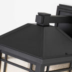 QZ-CEDAR-POINT-L-BK Cedar Point 1 Light Wall Lantern - Large Black