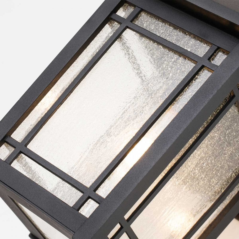 QZ-CEDAR-POINT-L-BK Cedar Point 1 Light Wall Lantern - Large Black