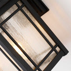 QZ-CEDAR-POINT-M-BK Cedar Point 1 Light Wall Lantern - Medium Black