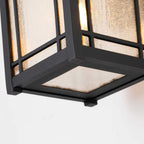 QZ-CEDAR-POINT-M-BK Cedar Point 1 Light Wall Lantern - Medium Black