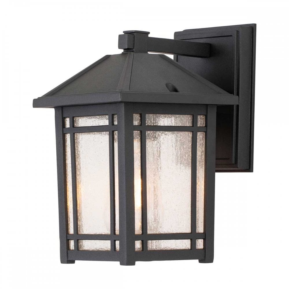 QZ-CEDAR-POINT-S-BK Cedar Point 1 Light Wall Lantern - Small Black
