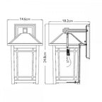 QZ-CEDAR-POINT-S-BK Cedar Point 1 Light Wall Lantern - Small Black