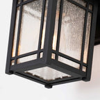 QZ-CEDAR-POINT-S-BK Cedar Point 1 Light Wall Lantern - Small Black