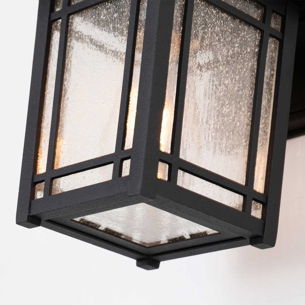 QZ-CEDAR-POINT-S-BK Cedar Point 1 Light Wall Lantern - Small Black