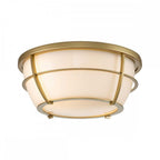QZ-CHANCE-F-PNBR Chance 2 Light Flush Painted Natural Brass