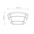 QZ-CHANCE-F-PNBR Chance 2 Light Flush Painted Natural Brass