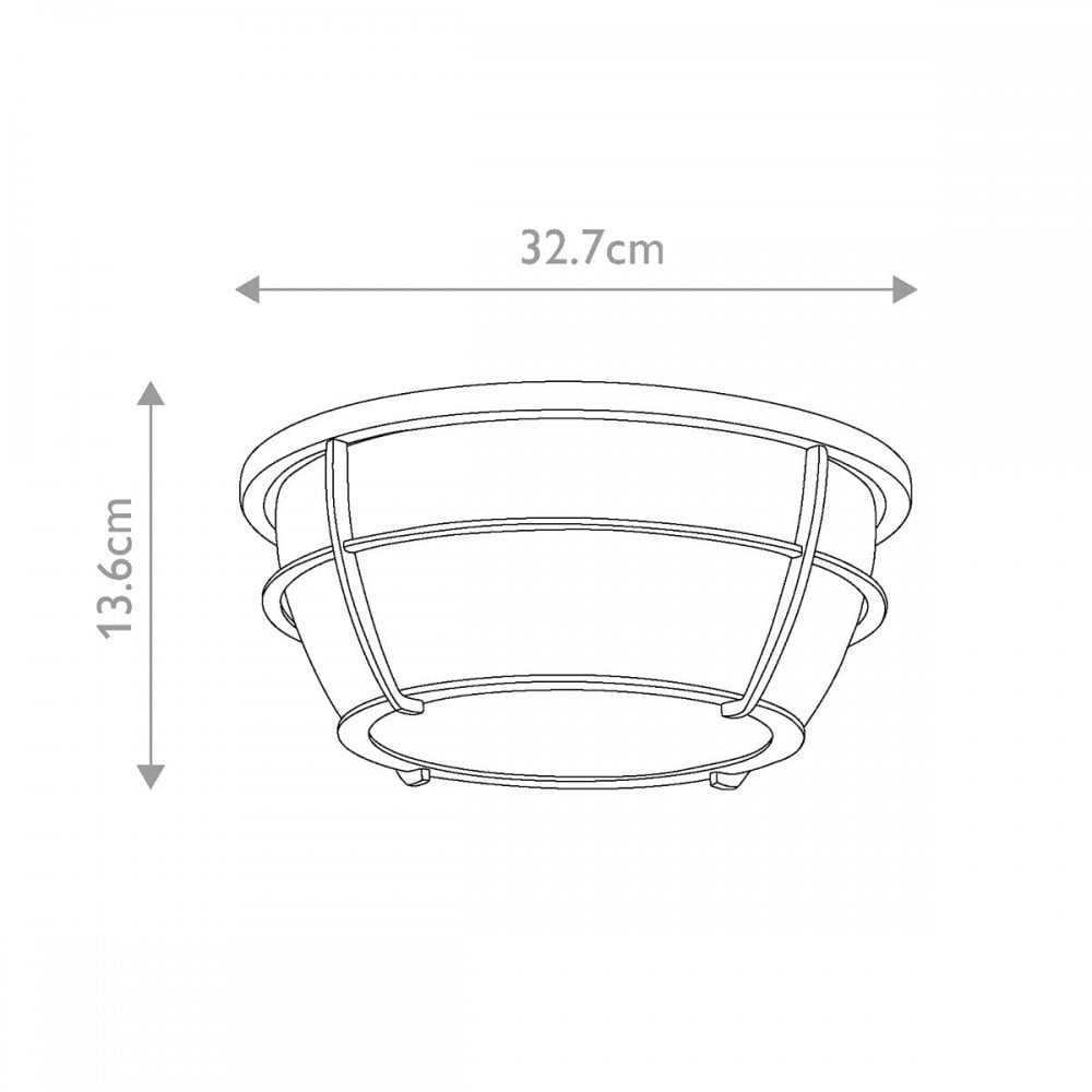 QZ-CHANCE-F-PNBR Chance 2 Light Flush Painted Natural Brass