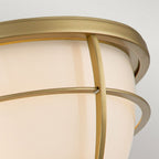 QZ-CHANCE-F-PNBR Chance 2 Light Flush Painted Natural Brass