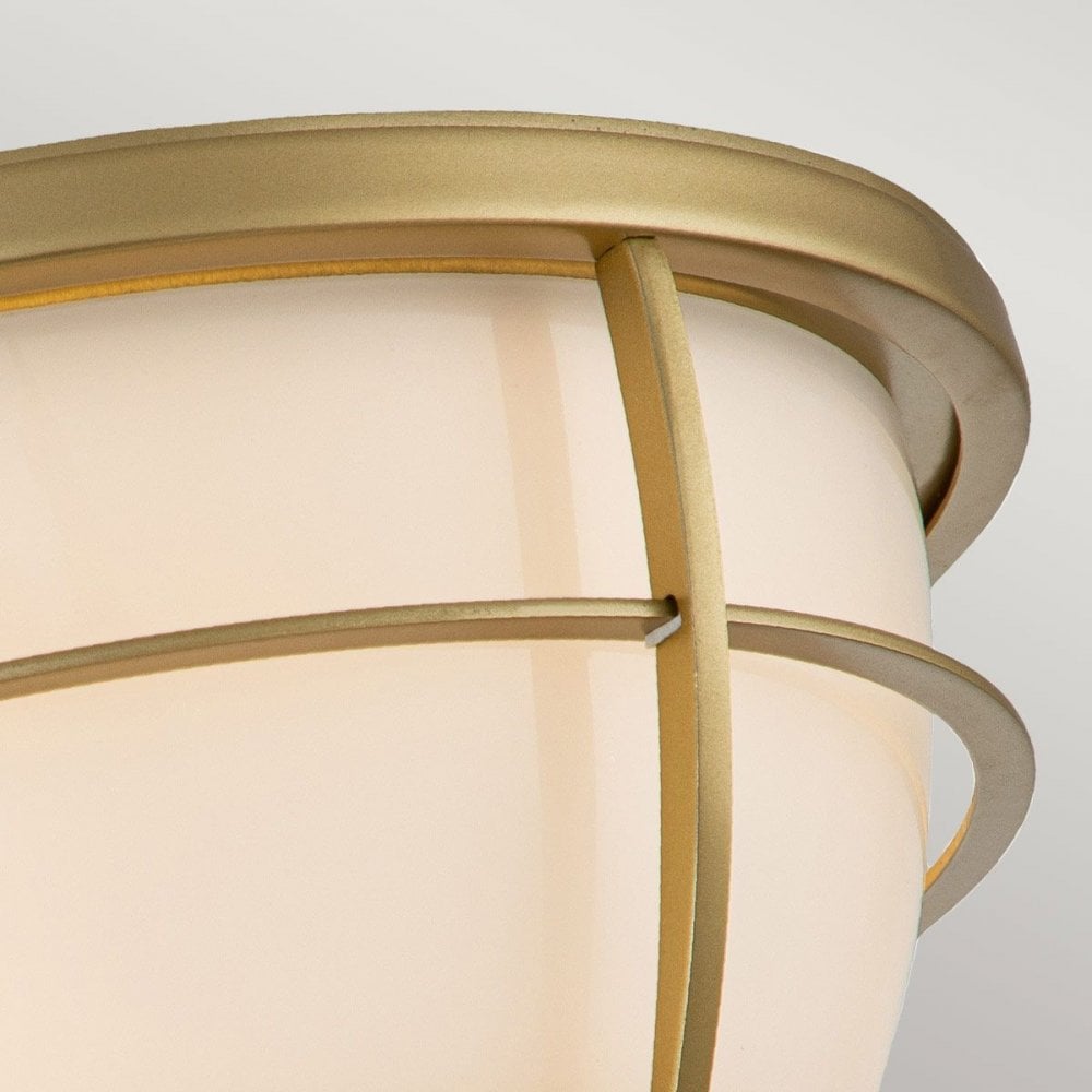 QZ-CHANCE-F-PNBR Chance 2 Light Flush Painted Natural Brass