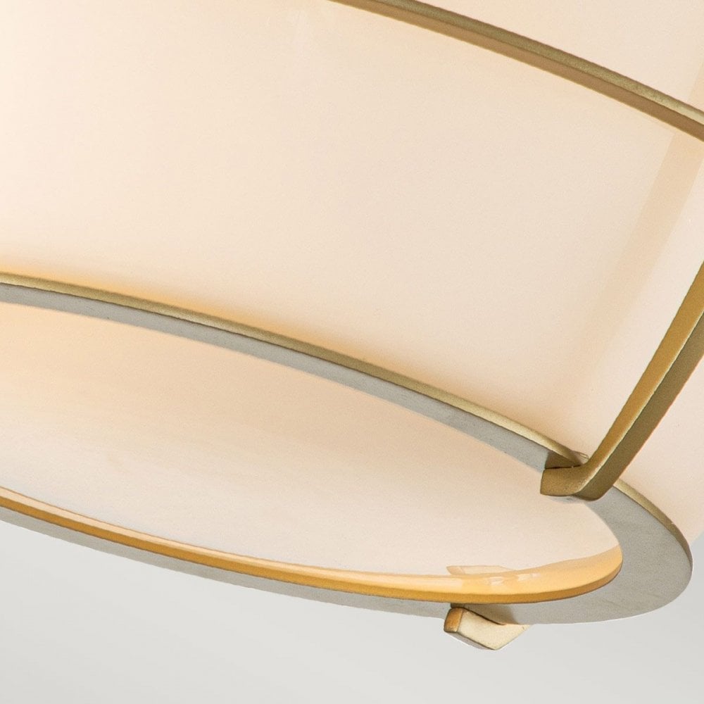 QZ-CHANCE-F-PNBR Chance 2 Light Flush Painted Natural Brass