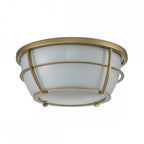 QZ-CHANCE-F-PNBR Chance 2 Light Flush Painted Natural Brass