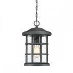 QZ-CRUSADE8-BLK Crusade 1 Light Chain Lantern Earth Black