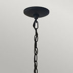 QZ-CRUSADE8-BLK Crusade 1 Light Chain Lantern Earth Black