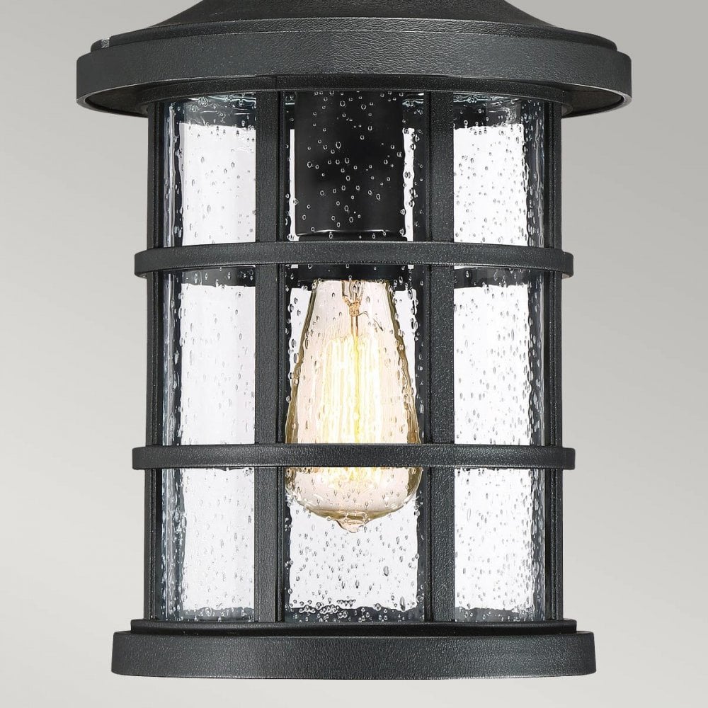 QZ-CRUSADE8-BLK Crusade 1 Light Chain Lantern Earth Black