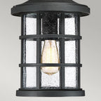 QZ-CRUSADE8-BLK Crusade 1 Light Chain Lantern Earth Black