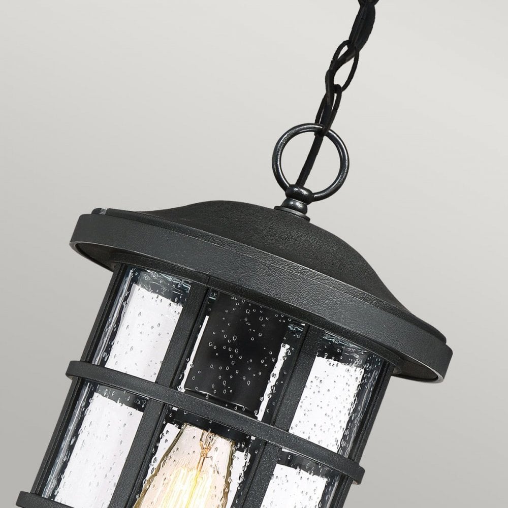 QZ-CRUSADE8-BLK Crusade 1 Light Chain Lantern Earth Black