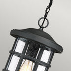 QZ-CRUSADE8-BLK Crusade 1 Light Chain Lantern Earth Black