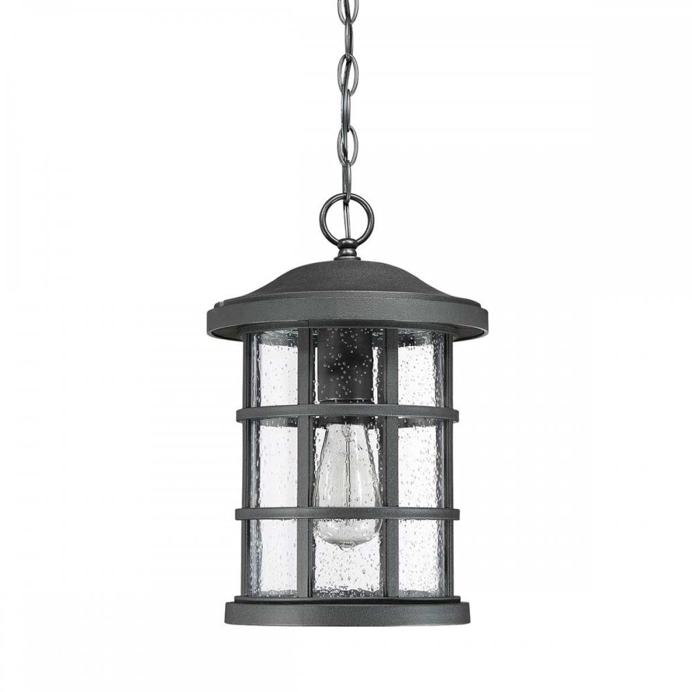 QZ-CRUSADE8-BLK Crusade 1 Light Chain Lantern Earth Black