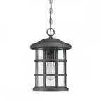 QZ-CRUSADE8-BLK Crusade 1 Light Chain Lantern Earth Black