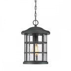 QZ-CRUSADE8-BLK Crusade 1 Light Chain Lantern Earth Black