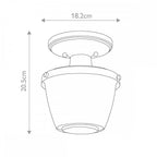 QZ-DUBLIN-SF-PNBR Dublin 1 Light Semi-Flush Painted Natural Brass