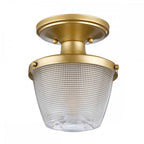 QZ-DUBLIN-SF-PNBR Dublin 1 Light Semi-Flush Painted Natural Brass