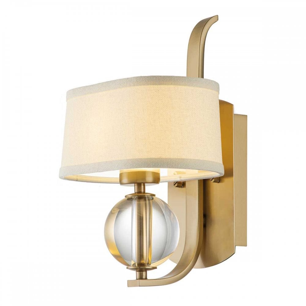 QZ-GOTHAM1-BB Gotham 1 Light Wall Light Brushed Brass