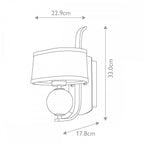 QZ-GOTHAM1-BB Gotham 1 Light Wall Light Brushed Brass
