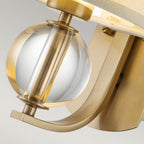 QZ-GOTHAM1-BB Gotham 1 Light Wall Light Brushed Brass