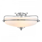 QZ-GRIFFIN-F-PC Griffin 3 Light Flush Polished Chrome