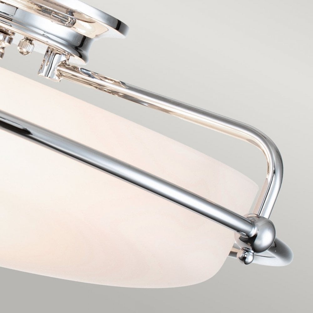 QZ-GRIFFIN-F-PC Griffin 3 Light Flush Polished Chrome