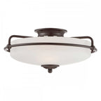 QZ-GRIFFIN-F-PN Griffin 3 Light Flush Palladian Bronze