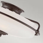 QZ-GRIFFIN-F-PN Griffin 3 Light Flush Palladian Bronze