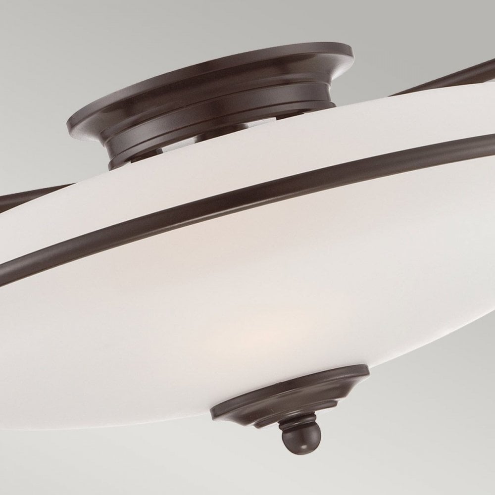 QZ-GRIFFIN-F-PN Griffin 3 Light Flush Palladian Bronze