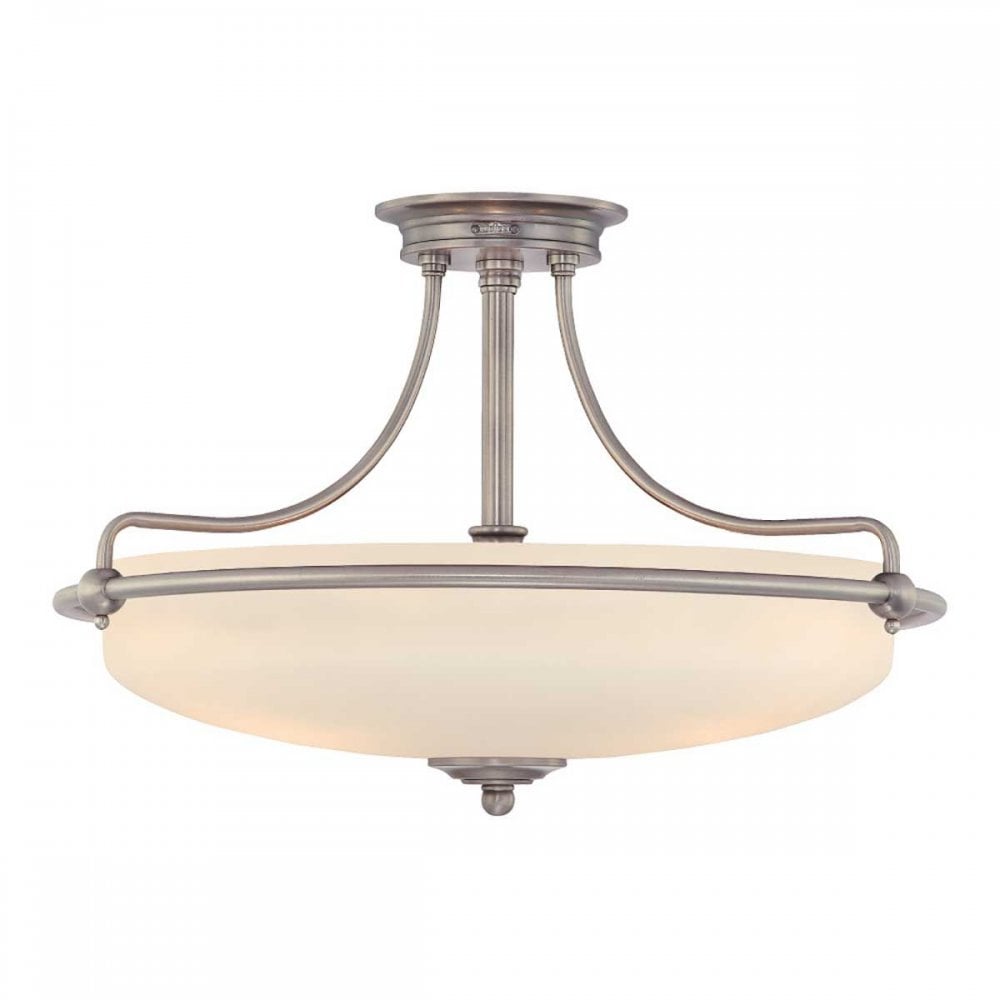 QZ-GRIFFIN-SFM-AN Griffin 4 Light Semi-Flush Antique Nickel