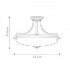 QZ-GRIFFIN-SFM-AN Griffin 4 Light Semi-Flush Antique Nickel