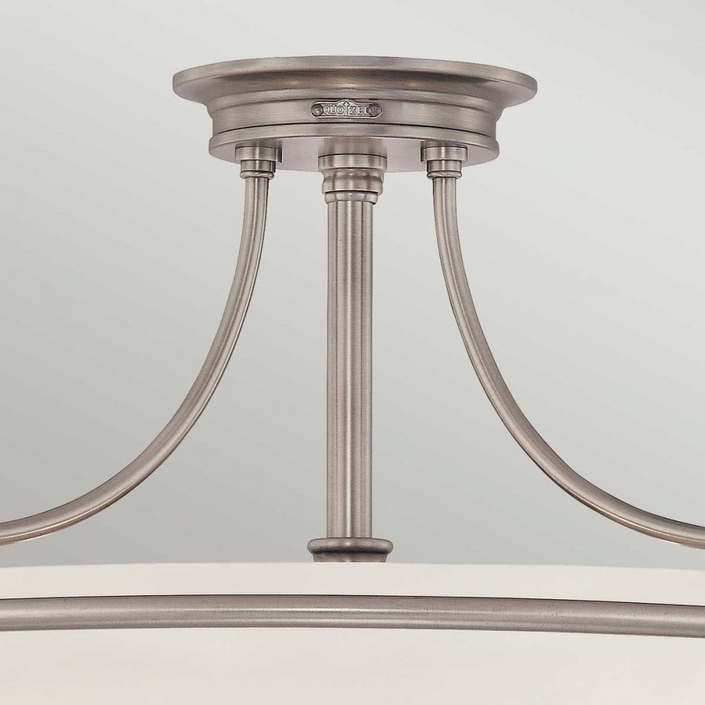 QZ-GRIFFIN-SFM-AN Griffin 4 Light Semi-Flush Antique Nickel