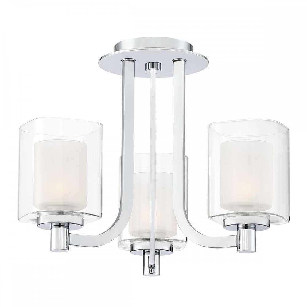 QZ-KOLT-SF-PC-BATH Kolt 3 Light Semi-Flush Polished Chrome