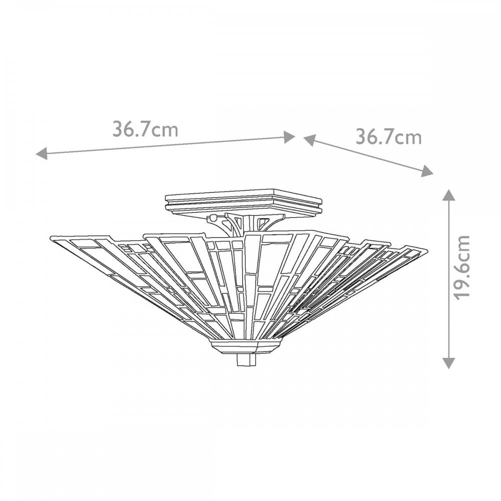 QZ-MAYBECK-F Maybeck 2 Light Flush Valiant Bronze