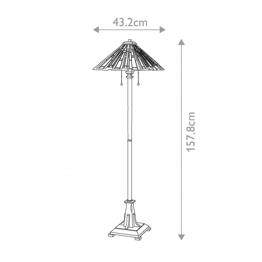 QZ-MAYBECK-FL Maybeck 2 Light Floor Lamp Valiant Bronze