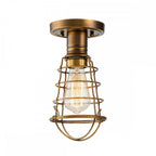 QZ-MIXON-SF-WS Mixon 1 Light Semi-Flush Weathered Brass