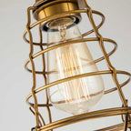 QZ-MIXON-SF-WS Mixon 1 Light Semi-Flush Weathered Brass